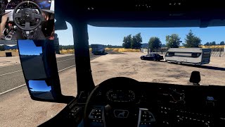 MAN TGX  Euro Truck Simulator 2  Steering wheel gameplay [upl. by Maisel]