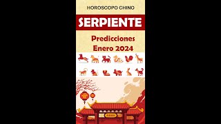 HOROSCOPO CHINO ENERO 2024 SIGNO SERPIENTE 🐍 [upl. by Akehsat]