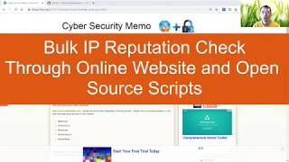 Bulk IP Reputation Check Using Online Websites or Python Script VirusTotal [upl. by Enrobialc]
