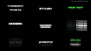 Typography Titles 20  MOGRT  Adobe Premiere Pro Template [upl. by Jobi]