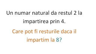 Impartirea cu rest a numerelor naturale  Probleme rezolvate clasa a Va [upl. by Noskcaj313]