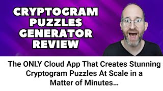 Cryptogram Puzzles Generator Review [upl. by Assilaj]