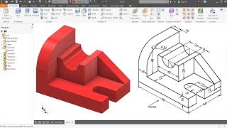 Autodesk inventor Tutorial for beginners Exercise 1 [upl. by Lolita]