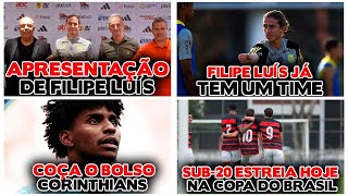 FILIPE LUÍS APRESENTADO NO NINHO FLAMENGO PRONTO CORINTHIANS TEM QUE PAGAR A MULTA POR NENECA [upl. by Odlanor726]