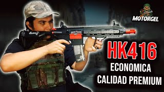 HK416 11 de hidrogel Economico Premium  Review unboxing prueba Gel blasters [upl. by Materse150]