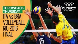 Italy vs Brazil – Mens Volleyball Gold Medal Match at Rio 2016  Throwback Thursday [upl. by Haidabo34]