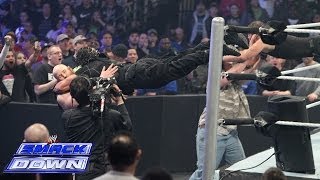 The Shield defies WWE COO Triple H by attacking The Wyatt Family SmackDown Feb 28 2014 [upl. by Lucien]