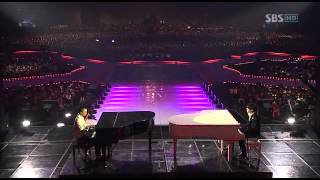 Piano battleDBSK y Big Bang Xiah Junsu vs Taeyang [upl. by Jodoin]