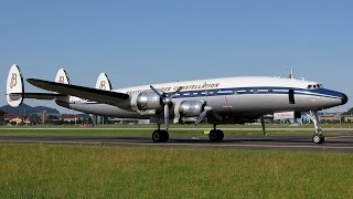 Lockheed C121C Breitling Super Constellation takeoff Salzburg Aiport LOWS  SZG [upl. by Artsa]