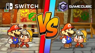 Paper Mario TTYD Remake Graphics Comparison Switch vs GCN [upl. by Farlee]