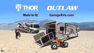 Toy Haulers Outlaw Motorhomes with Garage from Thor Motor Coach 🏁 [upl. by Aniratac248]