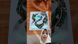 LUKISAN TEMBUS kaligrafi calligraphy art reaction shortvideo shorts viralvideo [upl. by Sherwin]