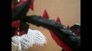 Handmade origami white and black dragons [upl. by Riana148]