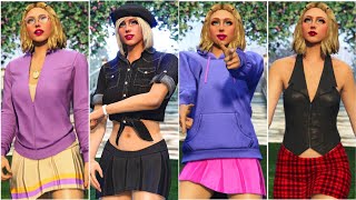 GTA V  15 Beautiful Skirt Outfits 2  Requested 🌺 [upl. by Onitsoga]