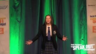 Charlotte Copeman Third Jack Petchey’s “Speak Out” Challenge West Essex Regional Final 201819 [upl. by Nnayd]