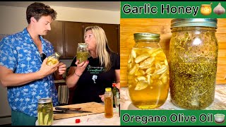 Honey Garlic amp Oregano Infused Olive Oil  Urban Homestead Hacks  HOLISTIC MEDICINE REMEDIES [upl. by Uhayile]