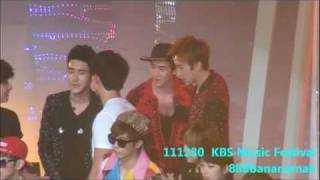 fancam 111230 KBS Gayo Daejun Ending SuperJunior Forcus Sungmin amp 2PM Nichkhun [upl. by Woehick]