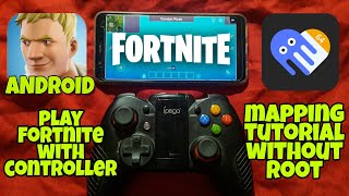 How to Play Fortnite Android with Controller without ROOT  Mapping Tutorial [upl. by Nnaeiluj12]