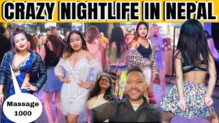 Kathmandu nightlife  Thamel nightlife  Crazy nightlife of nepal  Thamel street market scam nepal [upl. by Refinnej223]