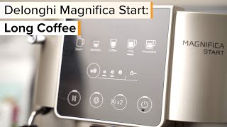 Delonghi Magnifica Start Long Black Coffee uncut recipe [upl. by Annawak]