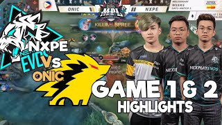 KARINA CORE IS BACK NA BA  NXP vs ONIC PH GAME 1 amp 2 HIGHLIGHTS  MPL PH S8 [upl. by Dodson490]