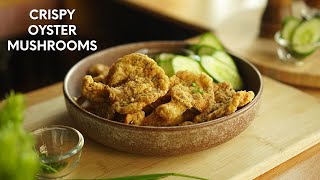 How to cook Crispy Oyster Mushrooms  Air Fryer Crispy Mushroom Recipe [upl. by Nylrebmik]