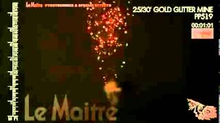 Gold Glitter Mine 30ft Stage Pyrotechnic Demo LeMaitre [upl. by Einre683]