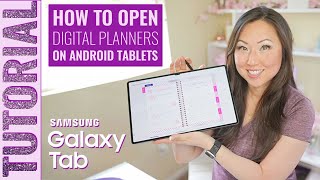 TUTORIAL How to Open A Digital Planner on Android  Samsung Tab S8 Ultra [upl. by Ahsuatan]