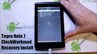 Tegra Note 7 ClockWorkMod Recovery install [upl. by Klug65]