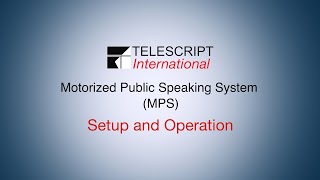 Telescript MPS Tutorial [upl. by Aelram]