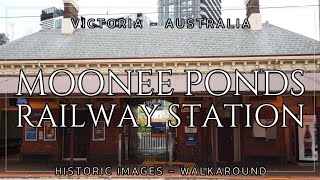 Historic images  Walkaround  Moonee Ponds Railway Station Victoria Australia [upl. by Rellim]