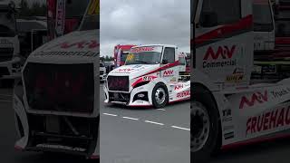 International Navistar Tom O Rourke heading to track Donington Park doningtonpark [upl. by Esyli360]