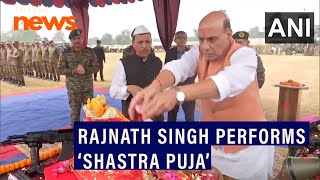 On Dussehra Defence Minister Rajnath Singh performs ‘shastra puja’ at Sukna Cantt in Darjeeling [upl. by Sadiras]