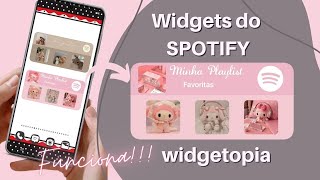 Como Fazer  Ter WIDGETS do SPOTIFY de iPHONE no ANDROID PERSONALIZADO e EXCLUSIVO com o WIDGETOPIA [upl. by Yelsnik698]