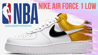 The Nike Air Force 1 Low NBA Adds Golden Yellow Satin [upl. by Sonafets]