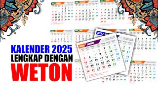 Kalender 2025 Lengkap dengan Weton [upl. by Mellar]