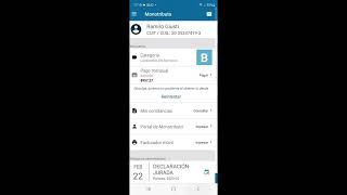 AFIP MONOTRIBUTO TUTORIAL Aplicacion Celular ¡Que son las DECLARACIONES JURADAS que aparecen [upl. by Airamahs91]