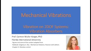 Narrated lecture CH 5 Part 5 Vibration Absorber v2 [upl. by Adlei]