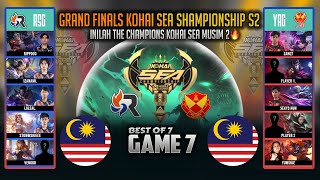 INILAH JUARA KOHAI SEA MUSIM 2 🔥 YOODO RED GIANTS VS RSG MY GAME 7 KOHAI SEA CHAMPIONSHIP S2 MLBB [upl. by Veejar264]