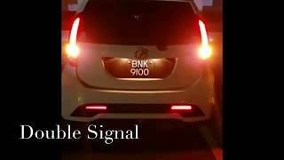 PERODUA MYVI ICON Low Spec Sequential Blinking Bumper LED with Signal Light [upl. by Anjela891]