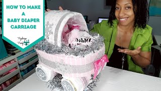 My First Time Making A Baby Diaper CarriageBassinet [upl. by Yenduhc]