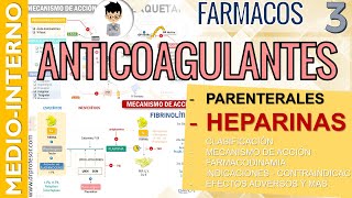 ANTICOAGULANTES Parenterales HEPARINAS HNF HBPM Indicaciones Efectos  Fármaco  Hemostasia 3 [upl. by Papke]