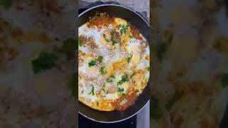 Easy Shakshuka Recipe  Poached Egg In Tomato Sauce  Poached Egg Curry shorts shakshuka [upl. by Namsu677]