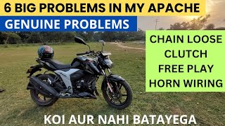 6 Big problems in my Apache after 14000 kms  TVS Apache rtr 160 4v  Genuine Problems apache [upl. by Ayikin656]