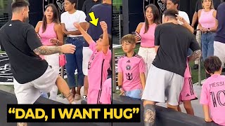 Mateo Messi cute moments jealousy after his dad hugging Thiago during Miami U12 game  Football News [upl. by Aira857]