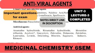 AntiViral drugsIntroductionCompletedClassificationMechanism of AcyclovirSARUsesMC3 6SEM [upl. by Bennet996]