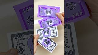 KUROMİ WALLET FOR THE PAPER craft diy kuromi kids [upl. by Attelrac101]