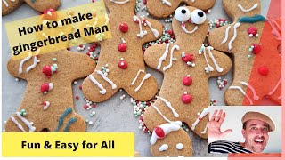 How to make gingerbread man recipeEasy recipe for the entire recipe [upl. by Carmelina587]