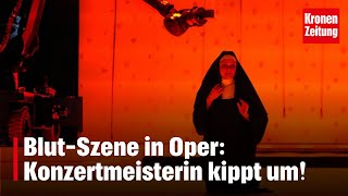 Eklat bei Festwochen BlutSzene in Oper Konzertmeisterin kippt um  kronetv NEWS [upl. by Corina]