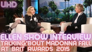 Madonna Reveals Truth Behind Brit Awards Fall on Ellen restored in 4k madonna ellen livingforlove [upl. by Asiram565]